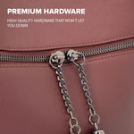 Load image into Gallery viewer, Wine Red Bucket Tote Large Genuine Leather Shoulder Bag for Women with Velvet Lining Dust Bag