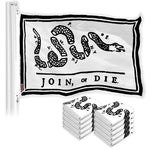 Load image into Gallery viewer, Join, or Die White Flag 3x5 Ft 10Pack Printed 150D Polyester By G128