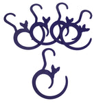 Load image into Gallery viewer, Kotomoda Belt Rack Scarf Ring Hangers NonSlip Ties Haning Hook Closet Organizer Accessory Holders for Ties Scarves Belts and Jewelry and Sphynx Cat Clothes (Violet 1)