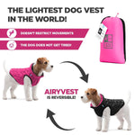 Load image into Gallery viewer, Dog Winter Coat S Size Pink Black Lightweight Reversible Warm Dog Jacket Water