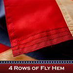 Load image into Gallery viewer, 2 Pack: American USA TeaStained Flag 3x5 Ft ToughWeave Pro Series Pole Sleeve Embroidered 420D Polyester Embroidered Stars