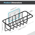 Load image into Gallery viewer, Adhesive Kitchen Sink Sponge Holder Dish Cloth Hanger Soap Holder 2 in 1 Kitchen Sink Caddy 304 Stainless Steel Rust Proof Water Proof No Drilling (Black)