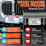 Load image into Gallery viewer, 2 Pack Bling License Plate Frames for Women Sparkling Rhinestone License Plate Frame 12.16x6.18 inch with Screws Caps for Easy Installation Cute Bling Car Accessories for Women