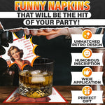 Load image into Gallery viewer, 20 Pcs Funny Cocktail Napkins for Adults 3 Ply Retro Style Decorative Bar Napkins with Cheerful Text Highly Absorbent & Pleasant to Touch Suited for Parties & Birthday Celebrations