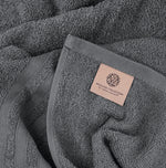 Load image into Gallery viewer, Wealuxe Grey Bath Towels Set of 4 Cotton 27x54 Inch Body Towel for Hotel Gym
