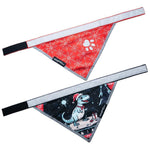 Load image into Gallery viewer, Dog Christmas Bandana 2 Pack – Reflective Holiday Ugly Sweater Dinosaur Print & Classic Xmas Design – Adjustable Pet Collar Bandanas for Large Medium & Small Breeds Dog or Cat Accessory Gift