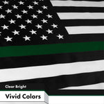 Load image into Gallery viewer, Thin Green Line American Flag 3x5 Ft 2Pack Printed 150D Polyester
