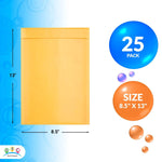 Load image into Gallery viewer, Gold Kraft Bubble Mailer Envelopes 8.5 x 13 Inch 25 Pack Mail Padded Envelopes Self Seal Kraft Bubble Mailers Tear Resistant Mailing Envelope Padded. Sturdy Paper Mailer