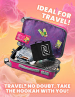 Load image into Gallery viewer, Rose Gold Hookah Set 2 Hose YADO Square Hookah To Go with Hookah Charcoal Holder Heat Management Device and Big Rose Silicone Hookah Bowl and Bag for Shisha Portable Hookah Set with Everything