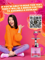 Load image into Gallery viewer, Pink Hookah Set with Everything YADO Square Hookah To Go with Charcoal Holder