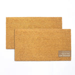 Load image into Gallery viewer, Pack of 2 Welcome Natural Coir Doormats Non Slip PVC Backing Indoor Outdoor Use for Home Office Patio & Entryway Decor Beige 30 x17