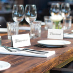 Load image into Gallery viewer, 10 Pack Silver Reserved Table Signs for Wedding Party Restaurant Reserved Signs for Wedding Double Sided Reserved Table Signs Silver Reserved Signs for Tables Silver Tent Reservation Cards