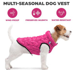 Load image into Gallery viewer, Dog Winter Coat S Size Pink Black Lightweight Reversible Warm Dog Jacket Water