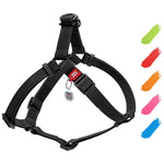 Load image into Gallery viewer, Waterproof Dog Harness Adjustable 20–32 in Metal Clasp & QR Tag Black