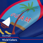 Load image into Gallery viewer, G128 2 Pack: Guam Guamanian Flag 3x5 Ft Printed 150D Polyester Indoor/Outdoor, Vibrant Colors, Brass Grommets, Quality Polyester, Much Thicker More Durable Than 100D 75D Polyester