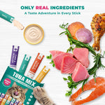 Load image into Gallery viewer, Creamy Lickable Cat Treats Wet Squeeze Tubes 20 Sticks Tuna Mix Liquid Cat Snacks Urinary Care Multivitamin Treats for Cats & Small Dogs Lick Up