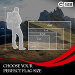 Load image into Gallery viewer, G128 5 Pack: Christian Flag 4x6 Ft StormFlyer Series Embroidered 220GSM Spun Polyester Religious Flag, Embroidered Design, Indoor/Outdoor, Brass Grommets, Heavy Duty, All Weather