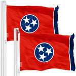 Load image into Gallery viewer, Tennessee TN State Flag 3x5 Ft 2Pack 150D Printed Polyester By G128