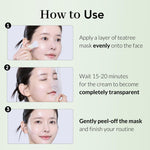 Load image into Gallery viewer, Tea Tree Wrapping Mask Skin Soothing care Acne prone Skin 2.4 Oz Teatree & 6 Tropical Fruit Extracts Calming Peel Off Mask Korean Skincare for Face