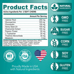 Load image into Gallery viewer, Advanced Calming Chews for Dogs Hemp Dog Calming Chews Anxiety Relief with Melatonin Stress & Separation Anxiety Sleep Aid Hip and Joint Supplement Support Made in USA 70 Treats