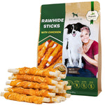 Load image into Gallery viewer, Rawhide Sticks for Dogs Chicken-Wrapped Grain-Free Chews