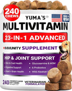 Load image into Gallery viewer, Dog Multivitamin Chews with Glucosamine 240 Count Hip & Joint Immune Support