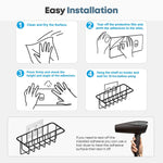 Load image into Gallery viewer, Adhesive Kitchen Sink Sponge Holder Dish Cloth Hanger Soap Holder 2 in 1 Kitchen Sink Caddy 304 Stainless Steel Rust Proof Water Proof No Drilling (Black)