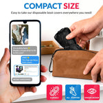 Load image into Gallery viewer, ABC Black Disposable Shoe Covers for Indoors 6 x 12.5 inch. 100 Pack CPE Surgical Boot Covers Disposable. Shoe Booties Disposable with Elastic Band. Waterproof Disposable Foot Covers for Shoes