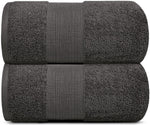 Load image into Gallery viewer, 2 Pack Charcoal Resort Collection Soft Bath Sheet Towels 35x70 in Oversize Large