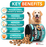Load image into Gallery viewer, Advanced Calming Chews for Dogs Hemp Dog Calming Chews Anxiety Relief with Melatonin Stress & Separation Anxiety Sleep Aid Hip and Joint Supplement Support Made in USA 70 Treats