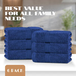 Load image into Gallery viewer, Navy Hand Towels for Bathroom 6 Pack Cotton Hand Towel Bulk 16x27 Inch for Gym Kitchen Spa Soft Highly Absorbent Quick Dry Terry Salon Towels