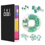 Load image into Gallery viewer, Sticky Note Tabs Set Combines Sticky Notes with Office Rubber Bands & Paper Clips Stay Productive & Prepared with Paper Notes That Brighten Your Desk Fun Gift for Students & Professionals