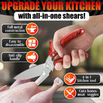Load image into Gallery viewer, Heavy Duty Poultry Shears – Sharp Chicken Scissors with Non Slip Micro Serrated Blades Meat Cutting Scissors with Safety Lock – Multipurpose Kitchen Shears for Food Meat Fish Bone & Food Prep