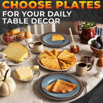 Load image into Gallery viewer, Plastic Chargers for Dinner Plates Set of 4 Large 13 inch Round Design Colorfast and Elegant Suitable for Dinner Settings Events Weddings and Gatherings Faux Wood Charger Plates