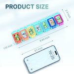 Load image into Gallery viewer, Weekly Medicine Pill Organizer Waterproof 7 Day Large Pill Box Daily Pill Case Cute Vitamin Organizer Portable Pill Container Travel Pills Holder XL Supplement Medication Dispenser One a Day