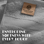 Load image into Gallery viewer, White Classic Light Gray Washcloths Set 12 Pack for Body and Face Towel 12x12 Inch Cotton Wash Cloths Bulk Spa Fingertip Wash Clothes Soft Absorbent Gym Towels