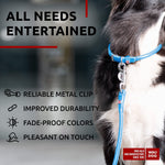 Load image into Gallery viewer, WAUDOG Rolled Leather Dog Leash 4Ft * 0.4 in for Small Medium and Large Dogs Heavy Duty Leather Puppy Leash for Outdoor Walking Running Training Strong Dog Leashes for Large Breed Dogs (Blue)