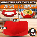 Load image into Gallery viewer, 6 Pcs Soup Bowl Holders for Hot Food Heat Resistant Fabric Soup Cozy Bowl Warmer Holder for Kitchen Fits Standard Dishes up to 6.5 & Plates 7.1 – Washable & Reusable Safe Handling & Trivet Use