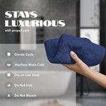 Load image into Gallery viewer, Navy Hand Towels for Bathroom 6 Pack Cotton Hand Towel Bulk 16x27 Inch for Gym Kitchen Spa Soft Highly Absorbent Quick Dry Terry Salon Towels