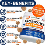 Load image into Gallery viewer, (2 Pack) Probiotics for Dogs 340 Dog Probiotics Chews Digestive Enzymes & Prebiotics Support Gut Health Diarrhea Gas & Constipation Relief Itchy Skin Allergies Advanced Supplement