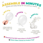 Load image into Gallery viewer, Balloon Garland Arch Kit 146 Pcs Hot Pink Metallic Purple Purple Cream Beige Yellow & Confetti Balloons for Baby Shower Birthday Gender Reveal Wedding Party DIY Kit