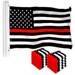 Load image into Gallery viewer, Thin Red Line Flag 3x5 Ft 10Pack Printed 150D Polyester By G128