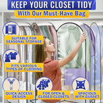 Load image into Gallery viewer, 4 Pcs Clear Garment Bags for Hanging Clothes – Dust Proof Suit Bags for Closet Storage (40 x24 x10 ) with Zipper Sides – Designed for Travel & Organization Protects Clothes & Keeps Them Ready to Wear