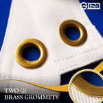 Load image into Gallery viewer, G128 2 Pack: Indiana IN State Flag 1x1.5 Ft StormFlyer Series Embroidered 220GSM Spun Polyester Embroidered Design, Indoor/Outdoor, Brass Grommets, Heavy Duty, All Weather