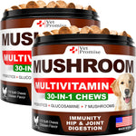 Load image into Gallery viewer, (2 Pack) Mushroom for Dogs 340 Chews Turkey Tail Mushroom Supplement for Dogs Lions Mane Reishi Immunity Support Multivitamin Vitamins Joint Health Energy Gut Skin Made in USA