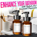 Load image into Gallery viewer, 2Pcs Amber Glass Foaming Soap Dispenser 8.5 oz Amber Glass Soap Dispenser with Pump Compatible with Hand Soap Dish Soap Shampoo and Gel Durable Stylish & Refillable for Bathroom and Kitchen