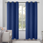 Load image into Gallery viewer, 2 Pack Blackout Curtains for Bedroom with Grommet 42x84 inch Navy Blue