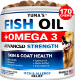 Load image into Gallery viewer, Omega-3 Fish Oil for Dogs 170 Chews Skin & Coat Supplement