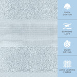 Load image into Gallery viewer, 4 Pack Resort Collection Soft Bath Towel 28x55 in Luxury Plush Cotton Light Blue