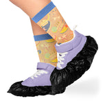 Load image into Gallery viewer, ABC Black Disposable Shoe Covers for Indoors 6 x 12.5 inch. 100 Pack CPE Surgical Boot Covers Disposable. Shoe Booties Disposable with Elastic Band. Waterproof Disposable Foot Covers for Shoes
